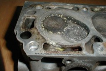 Corrosion of the cylinder head