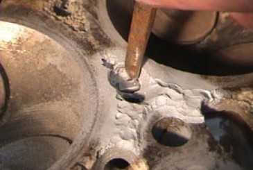 <p>An example of filling big corroded hole with the appropriate metal choke is shown on the</p> ...